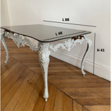 Metal and mirror coffee table