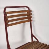 Antique red garden chair (circa 1900).