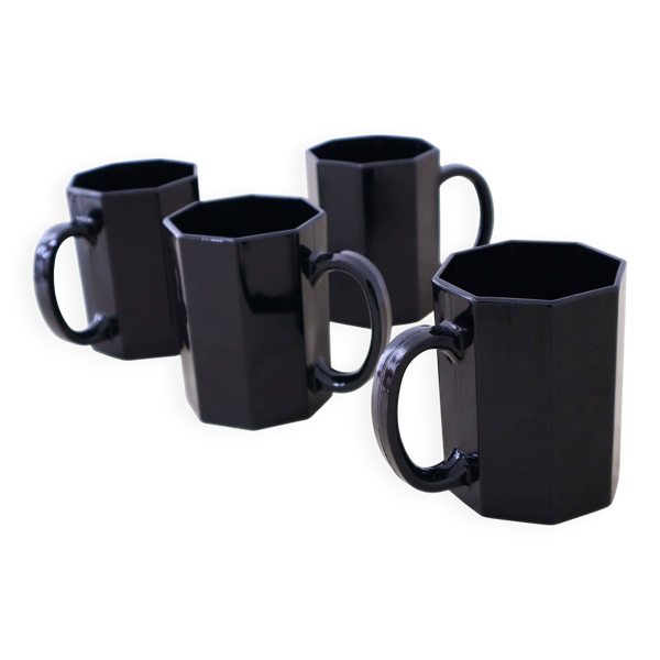 4 mugs ''Octime'' noir  Arcoroc