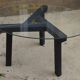 Table basse tripode 1950