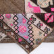 Geometric brown oushak runner rug, 97x326cm