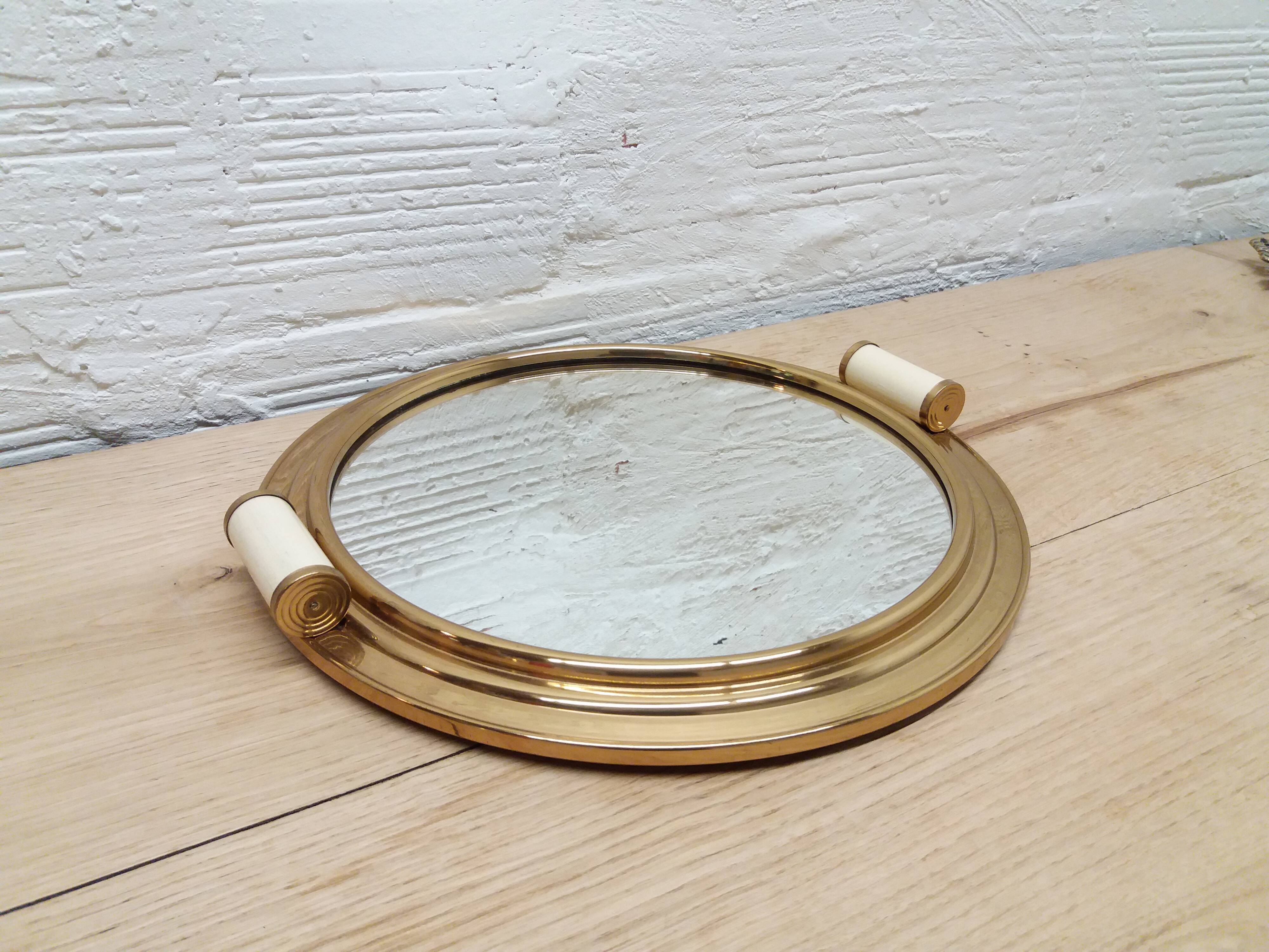 Art deco mirror tray