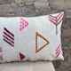 Handmade cushion cover in Berber wool: Moroccan Kilim cushion.