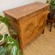 Commode en bois marqueté – Décor floral