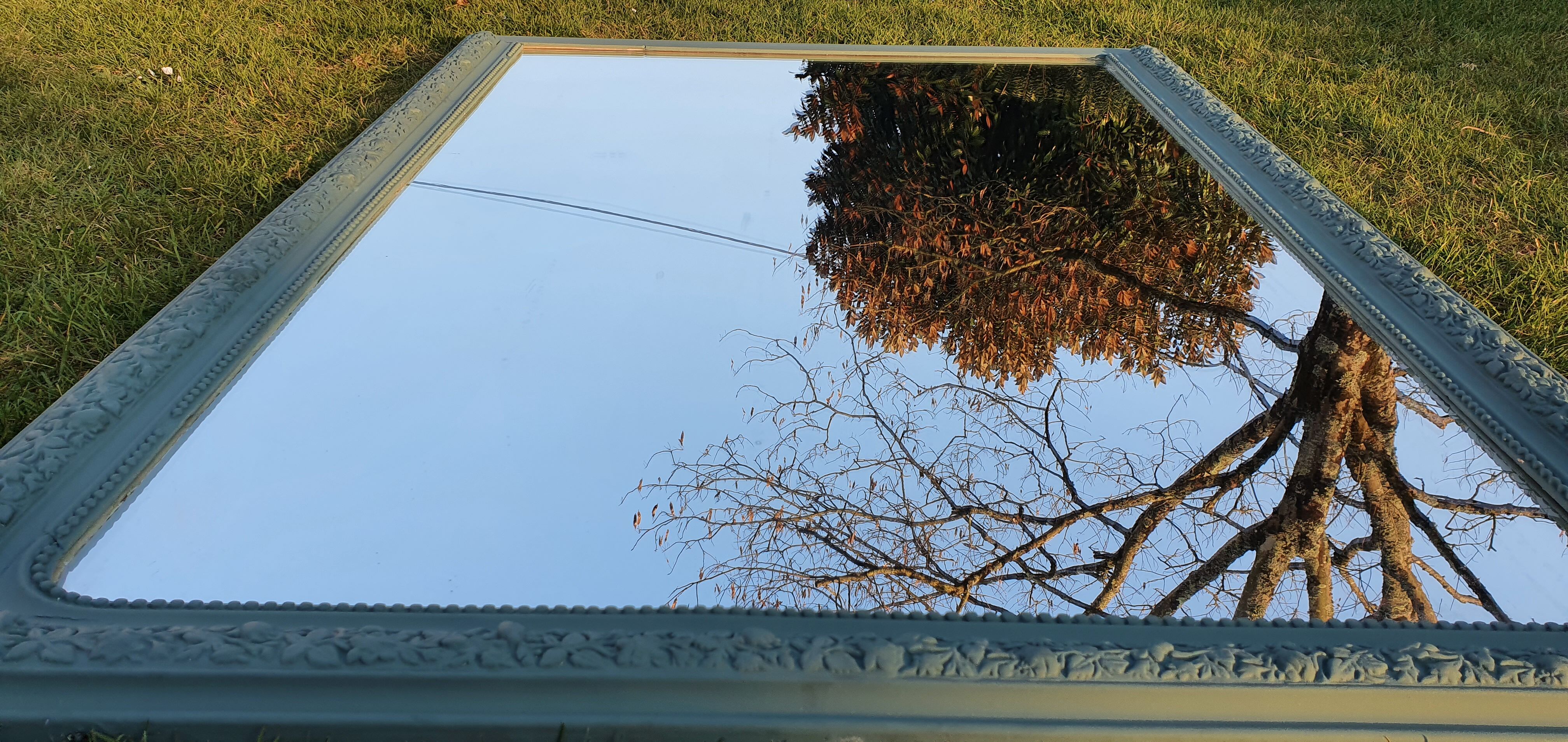 Large mirror Louis Philippe renovated. 151 x 106 cm