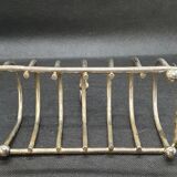 Toast holder in silver metal