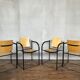 Série de 4 chaises minimaliste 1980 design italy