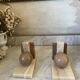 Pair of marble and onyx bookends