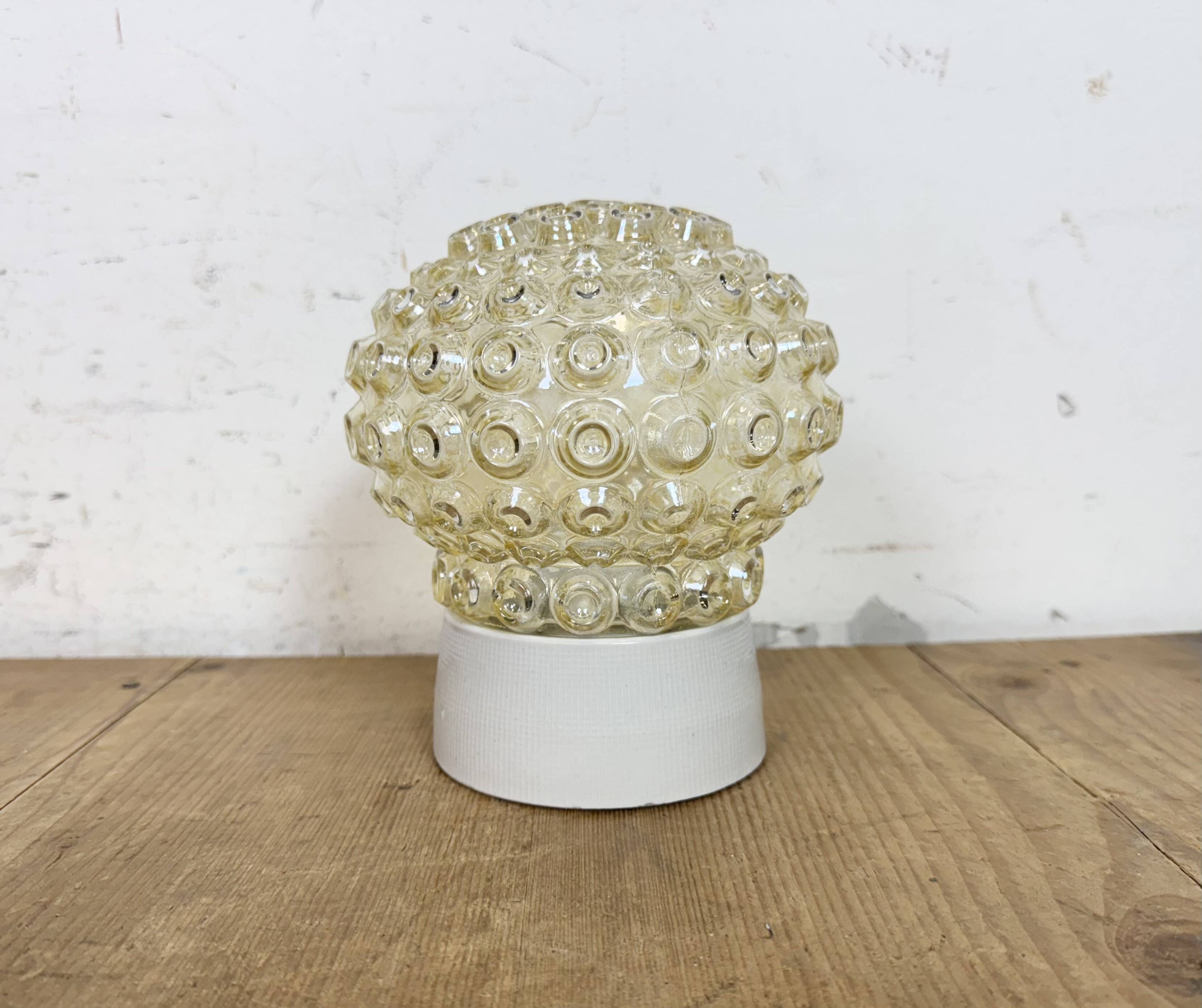 Vintage White Porcelain Ceiling Light, 1970s
