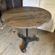 Foot cast iron bistro table on wheels 1930