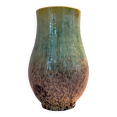 Vase Accolay en céramique multicolore signé 1950/1960.