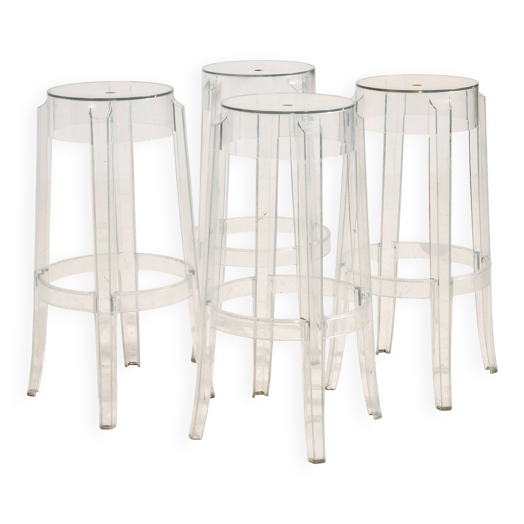 Tabouret de bar Charles Ghost par Philippe Starck pour Kartell