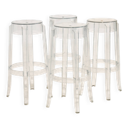 Tabouret de bar Charles Ghost par Philippe Starck pour Kartell