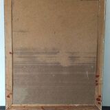 Painting framed under glass