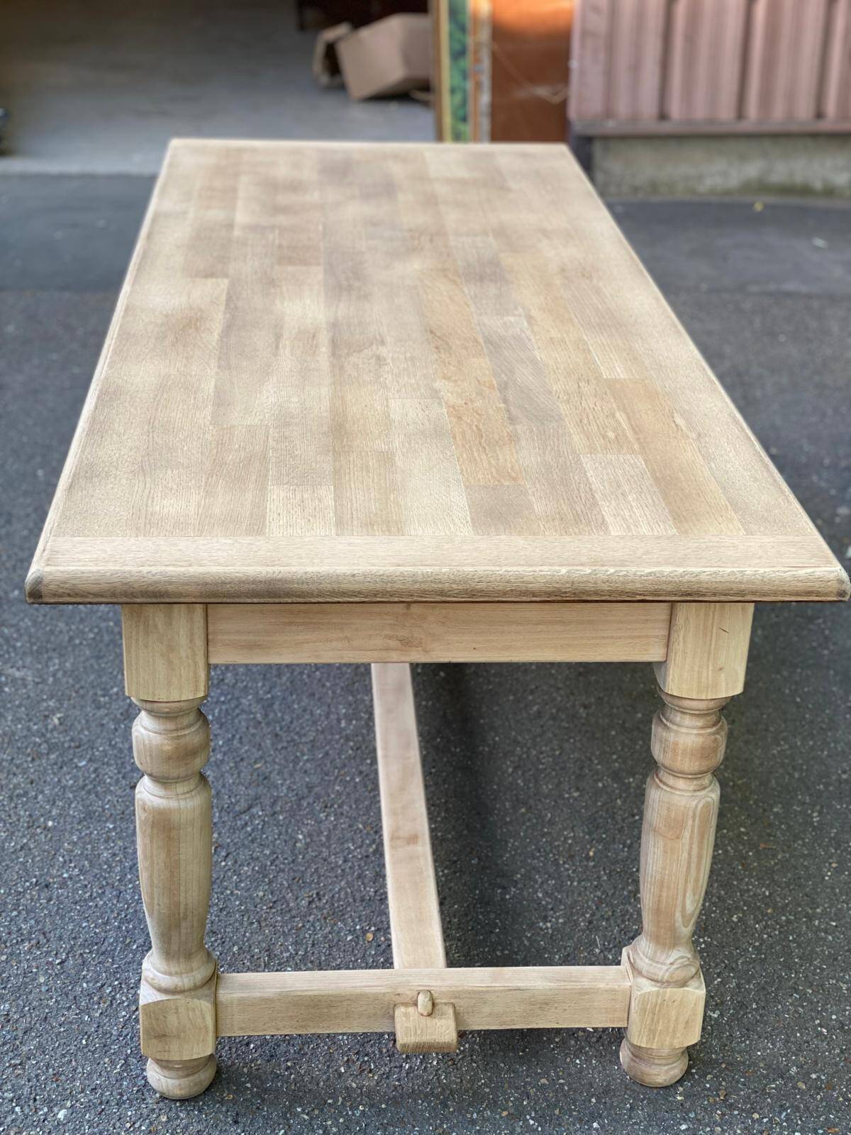 Renovated 210cm farmhouse dining table from the 20th century