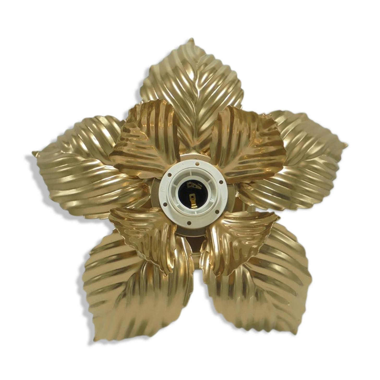 Golden flower wall lamp