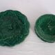 Vintage Gien vine leaf barbotine dessert set