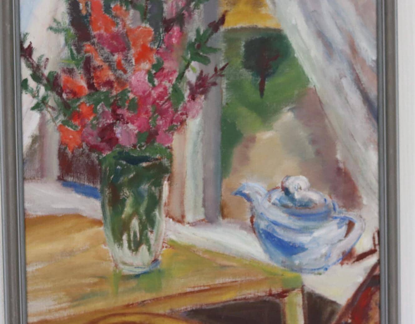 Flowers and teapot