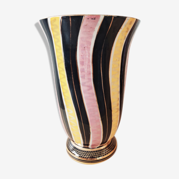 Vase Hubert Bequet modèle Arc-en-ciel 31 cm