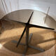 Dining table in metal and smoked glass Roche Bobois