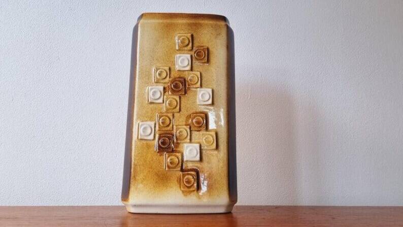 Rare Midcentury Ceramic Vase Mosaic, Ditmar Urbach, 1970s