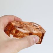 Serviteur Sel Poivre en verre rose, vintage français, authentique