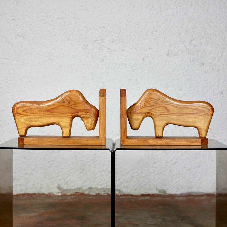 Serres-livres en pin années 80