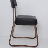 Black skai chair soft back