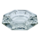 Vintage Cut Glass Ashtray, Diamond Shape, Clear Crystal, Mid Century Modern