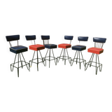 1950s Eiffel Bar Chairs in the Style of Frederick Weinberg - Set of 6