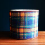 Yellow and green Scottish wool tartan lampshade