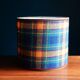 Yellow and green Scottish wool tartan lampshade