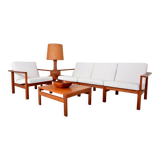 Ensemble de 4 fauteuils et 2 tables basses « Moduline » conçu par Ole Gjerlov Knudsen
