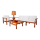 Ensemble de 4 fauteuils et 2 tables basses « Moduline » conçu par Ole Gjerlov Knudsen