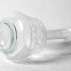 Clear Pressed Glass Floral Patterned Wine Bottle with Stopper / Italy /1930