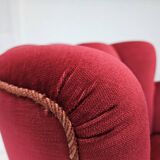 1960s, Danish relax armchair, original condition, red furniture velour.