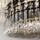 Chandelier 6 lights metal brass 70