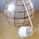 Suspension boule nacre et laiton 70s