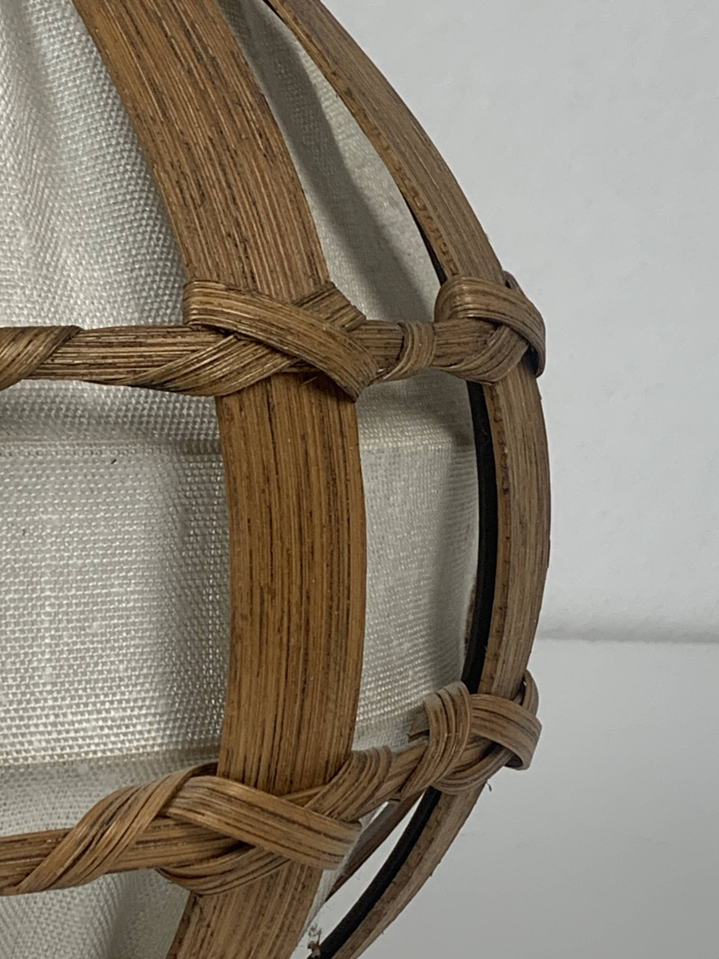 2 appliques danoises en placage de bois et tissu, années 1970
