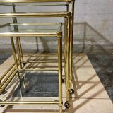 Tables gigognes italiennes en laiton