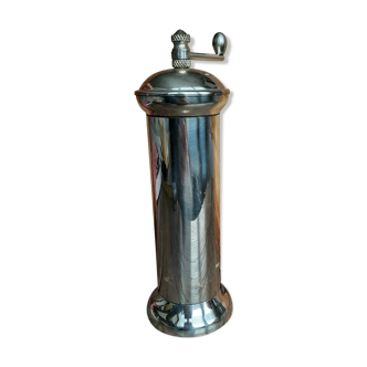 Italian pepper mill silver metal