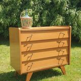 Compass feet chest of drawers