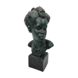Small vintage bust in patinated plaster