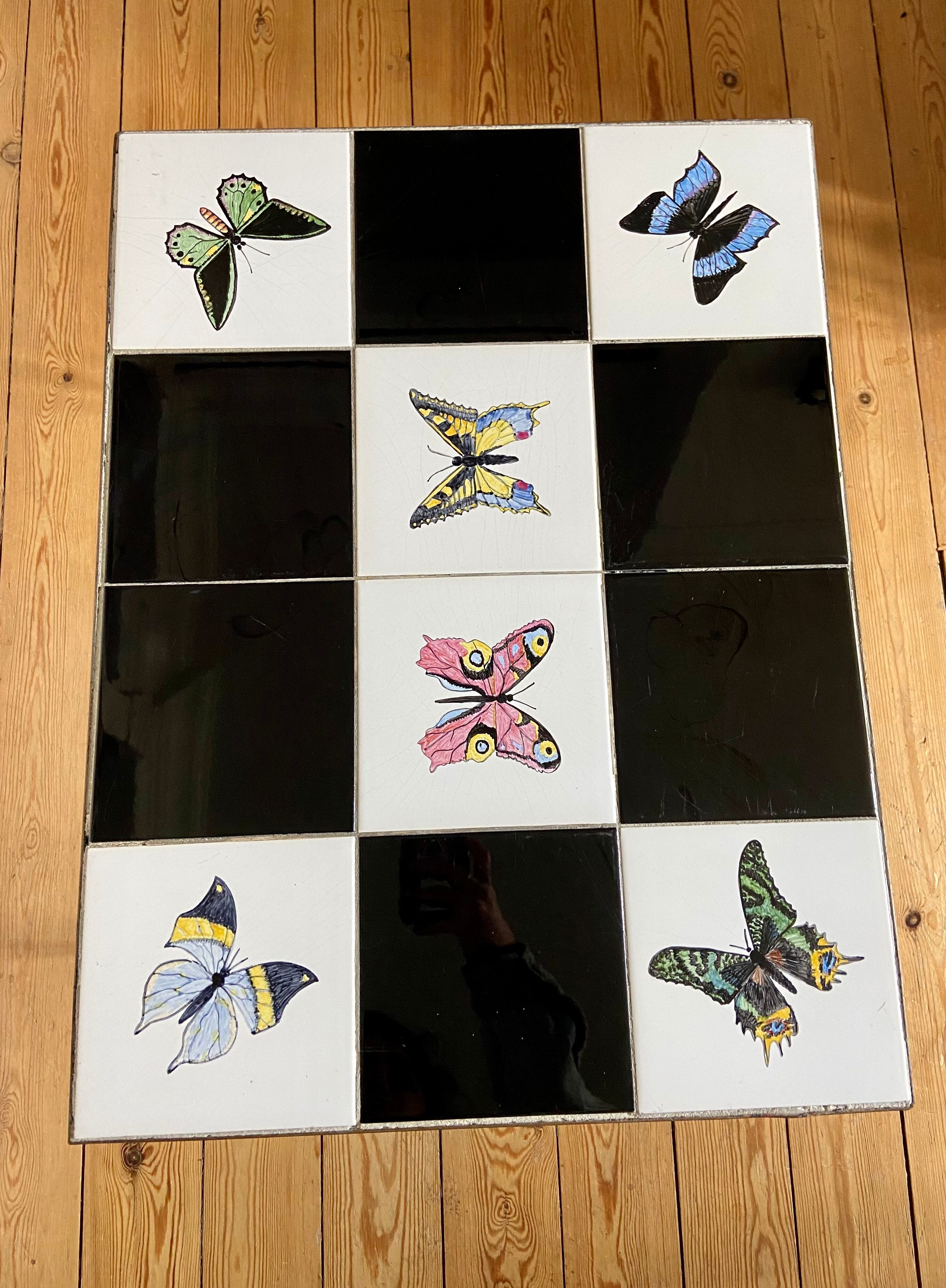 Wrought iron mosaic coffee table