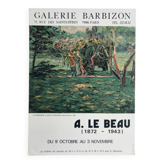 Alcide le beau (after) galerie barbizon, 1973. original poster