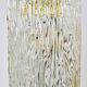 J.T. Kalmar Vienna Midcentury Textured Ice Glass Tube Brass Pendant Lamp, Austria, 1950s
