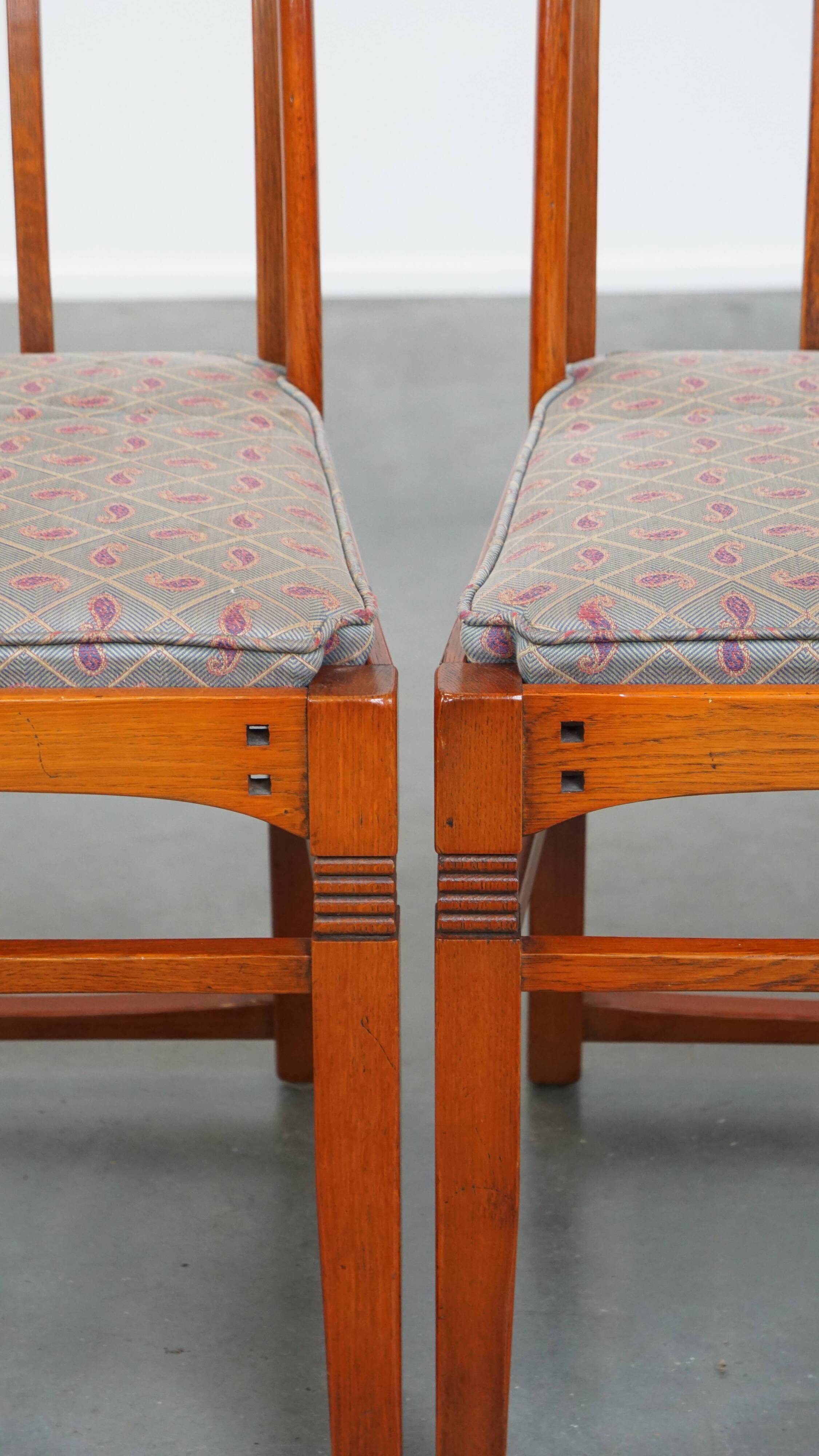 Set of 2 Art Nouveau design Schuitema dining chairs