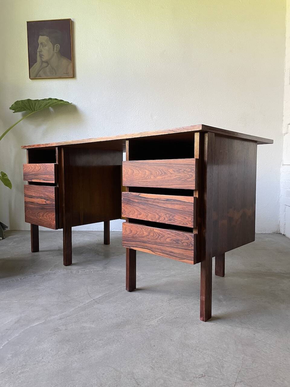 Desk and its Scandinavian rosewood chair