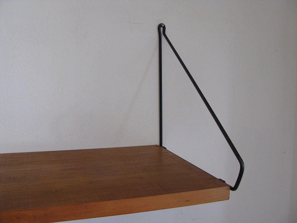 Étagère murale vintage bois 1960