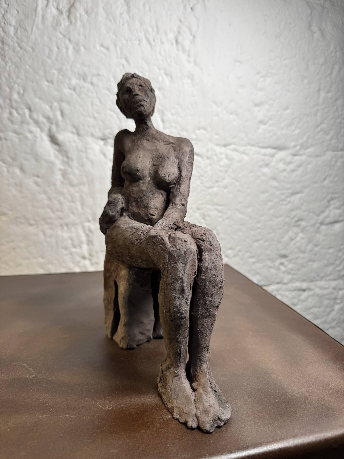 Sculpture étude d’un nu céramique raku